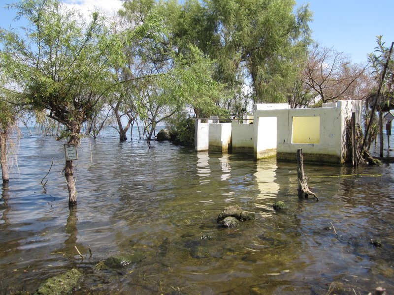 shore line home under water