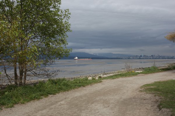 View back towards the city