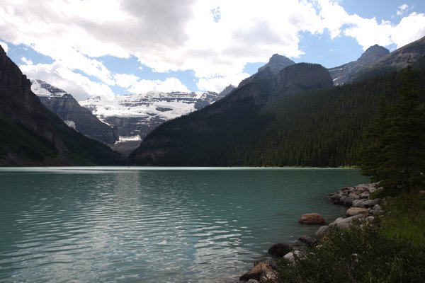 Lake Louise - the Big Beehive is the round one on the right