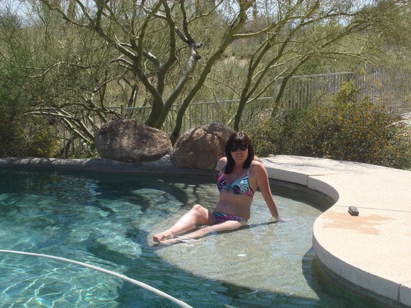 Liz in the pool