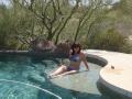 Liz in the pool