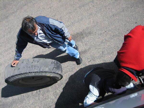 Changing a tyre