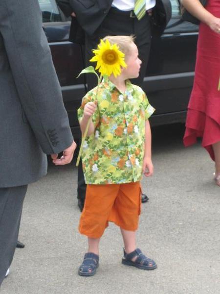 Everyone came with a sunflower