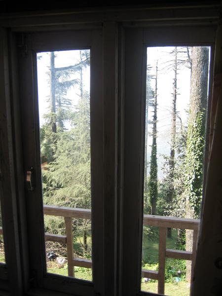 Looking out the window of the uncle's hotel, Patnitop