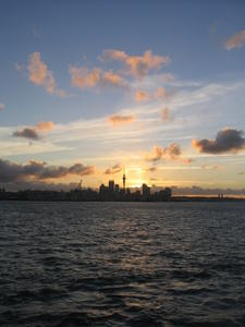 Auckland Harbour At Sunset