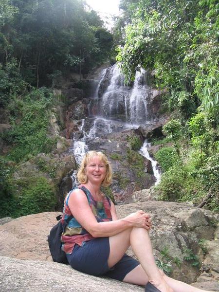 Mum at the Waterfall