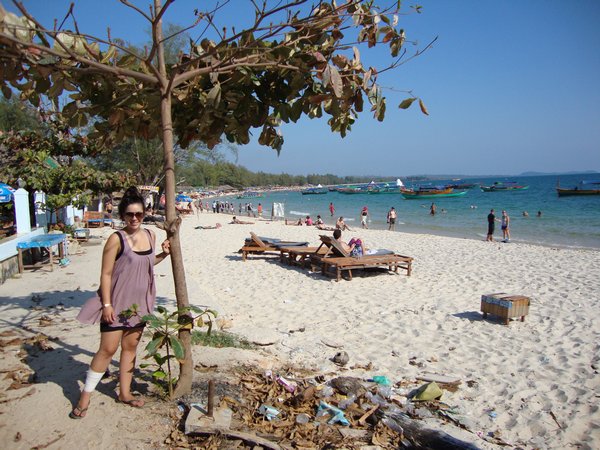 Sihanoukville beach 2 min gaagang fra vores hotel