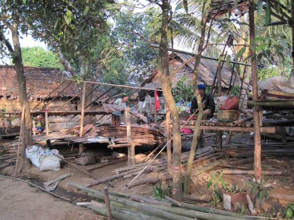 Building a bamboo house
