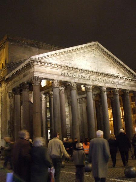 the pantheon at night