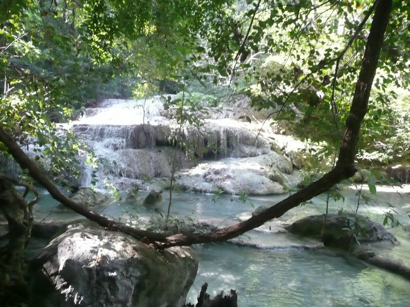 The seventh level of the waterfall in Erawan 