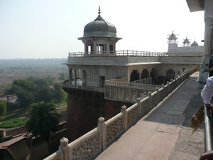  Agra fort, Taj Mahal in distance