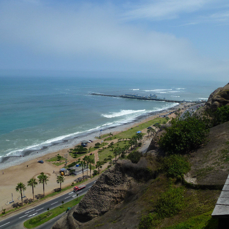  View of beach from Miraflores clifftop