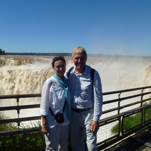 Enjoying the spectacle of Iguazu Falls