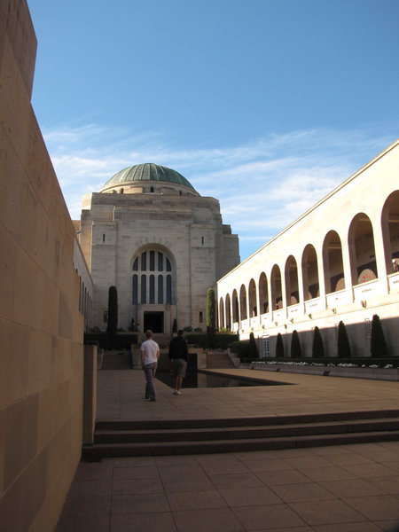 interior garden of the war memorial