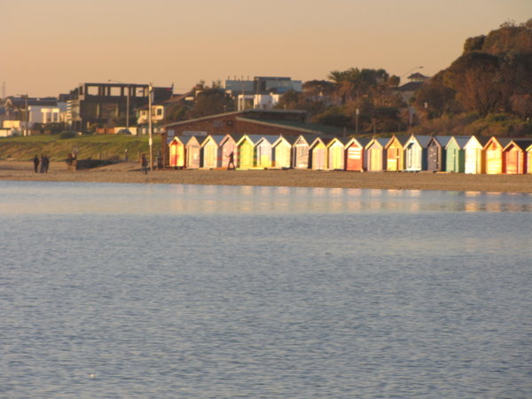 the sheds on the beach