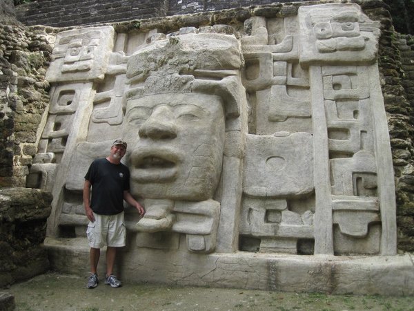 Fred and the Mask Temple at Lamanai