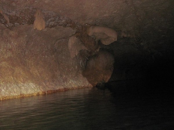rock formation inside cave