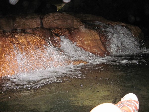 waterfall inside cave