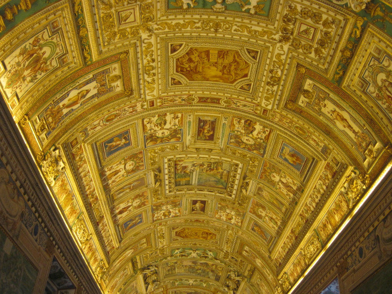 Ceiling in the map room