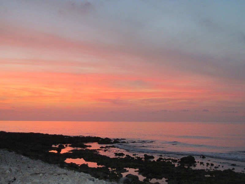 Sunset at cottage beach
