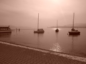 Sunrise on the Luzern lake