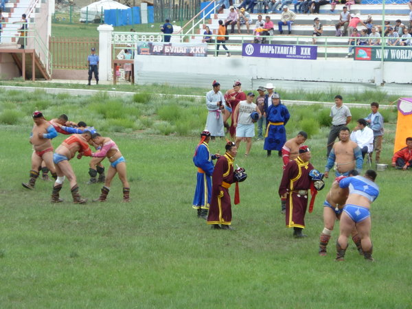 Naadam wrestlers