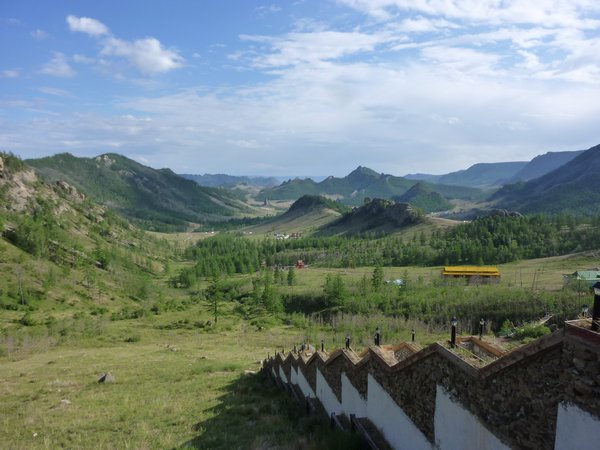 Terelj valley from the monastery