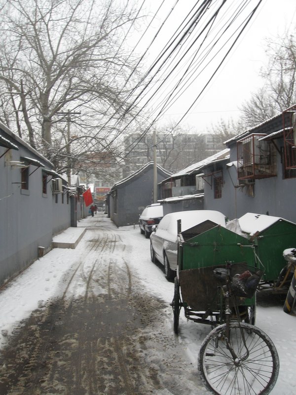 Snowy Hutong streets