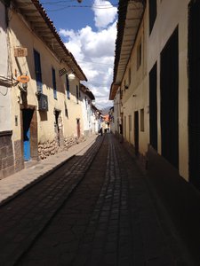 Narrow Cobblestone streets of Cusco