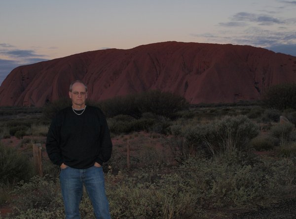 Steve at Uluru sunset