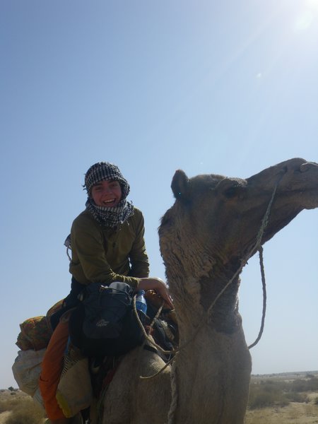 Riding my consistently grumpy camel