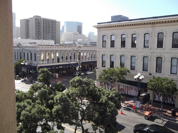 The view from our hostel - the gaslamp quarter