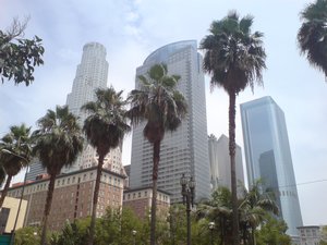 Downtown LA - the buildings are huge