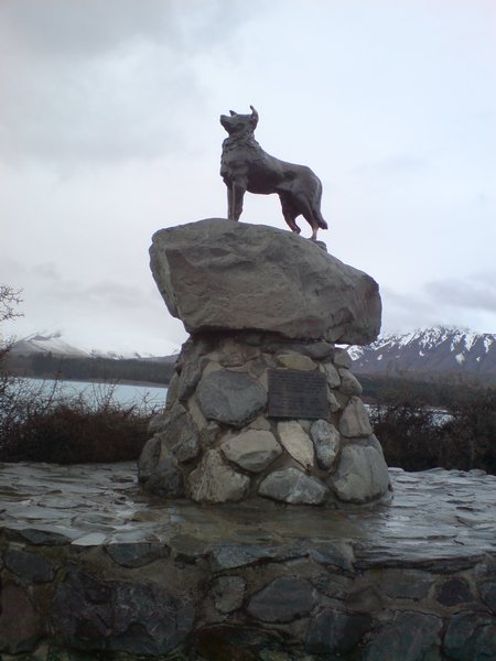 The famous statue in Lake Tekapo