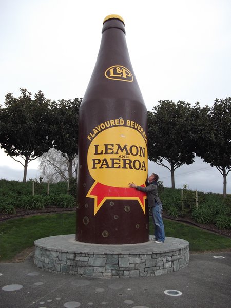 The giant L&P bottle - famous only in NZ