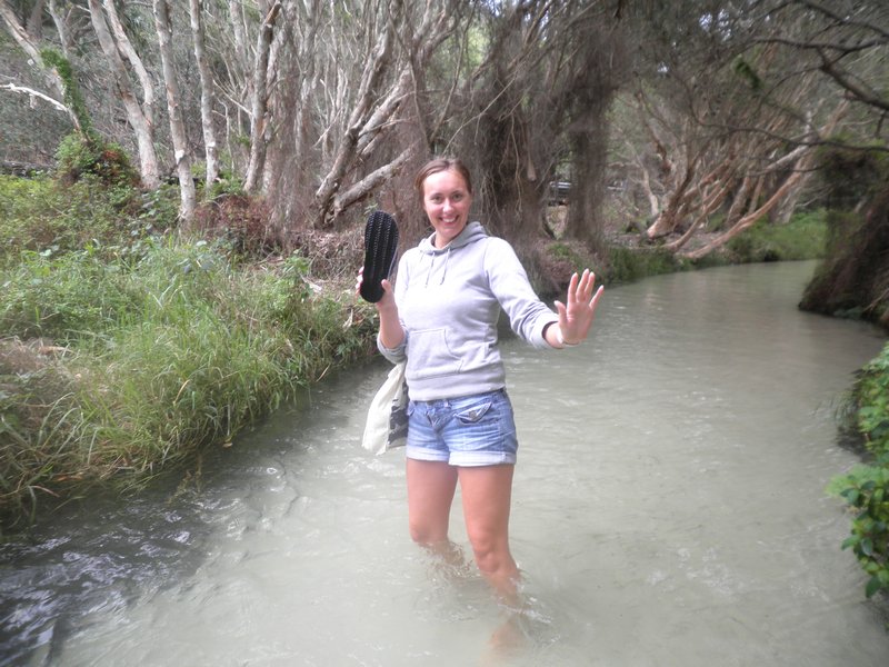 paddling in Eli Creek
