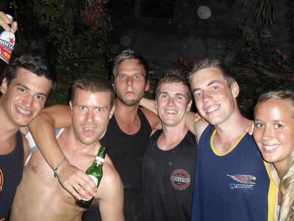 Partying in Bali
