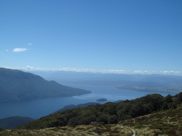 view of lake te anau from hut