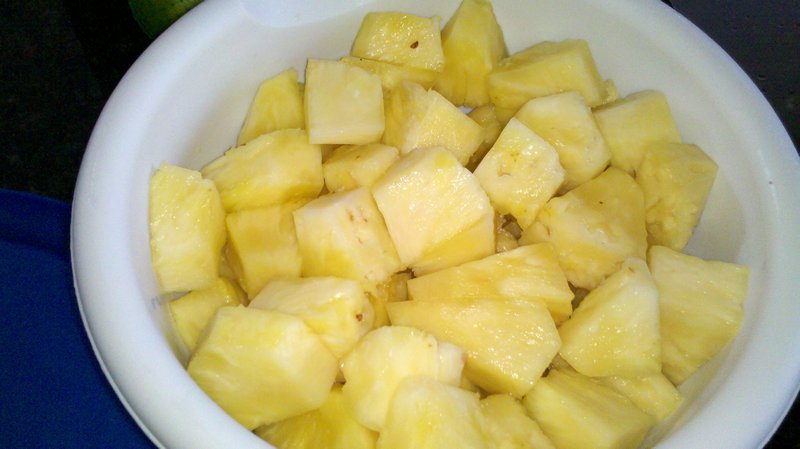 fresh cut pineapple