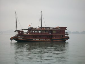 Our tour was on a junk boat like this one