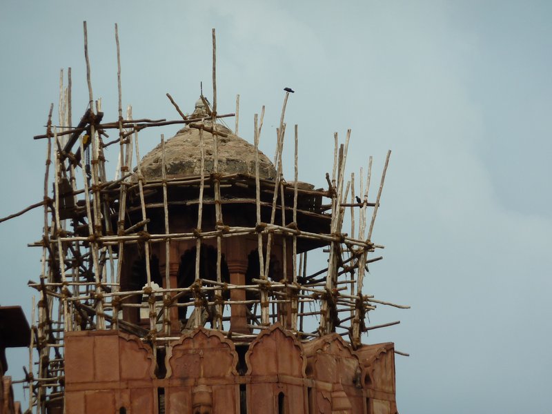 India's version of scaffolding at the Red Fort