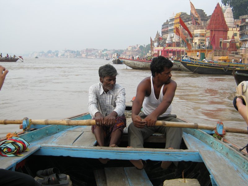 Our row boat on the Ganges