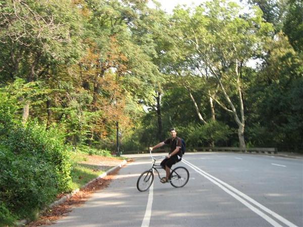Riding along in Central Park