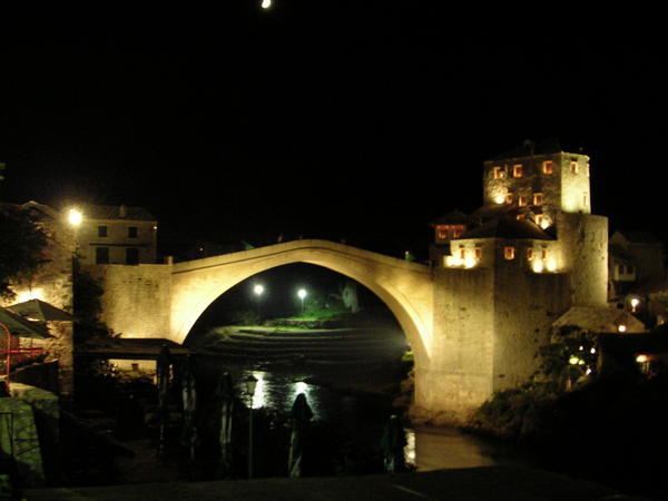 Mostar Bridge at night