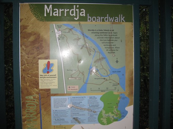 Marradja Boardwalk info board
