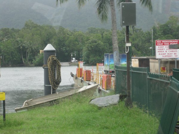 Cable Ferry crossing Daintree River