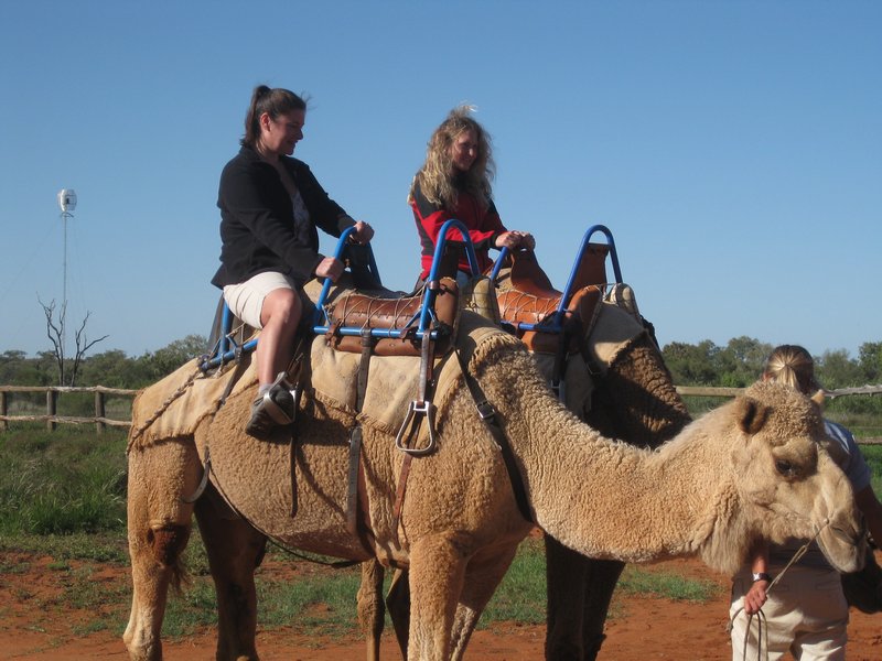 Lina and I riding camels