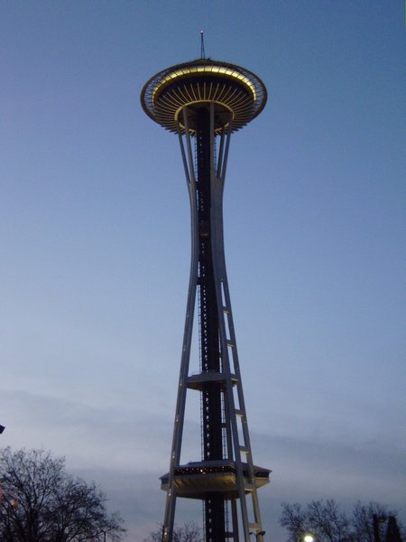 The Space Needle greeting me as i got off the bus