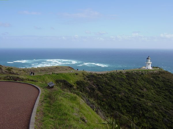 Cape Reinga point with lighthouse