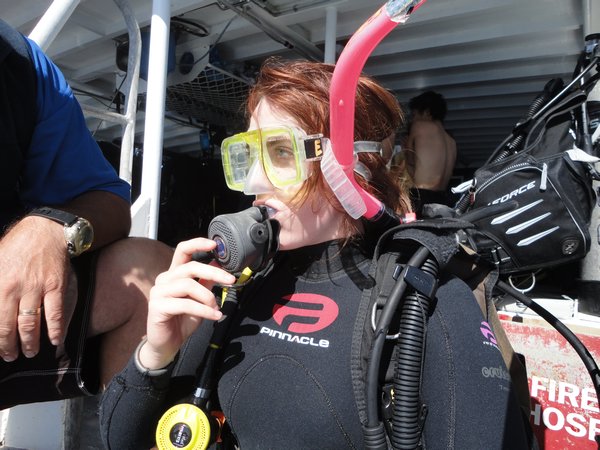 Kate ready for first dive